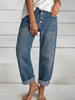 Die Jeans der Frau kühlen lose Polyester