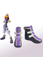 Die Welt endet mit dir Neku Sakuraba Cosplay Schuhe Lila PU Leder Cosplay Stiefeletten