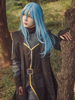 Dieses Mal wurde ich als Schleim Rimuru Tempest Cosplay Kostüm wiedergeboren Schwarzes Uniformtuch 5-teiliges Set Anime Cosplay Kostüm Outfit