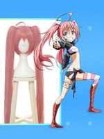 Dieses Mal wurde ich als Schleim wiedergeboren Milim Nava Cosplay Perücke Pink Hitzebeständige Faserperücke