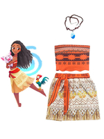 Disney Animation Moana Cosplay Kostüm 3-teiliges Set