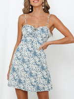 Ditsy Floral Sommerkleid Frauen Slip Kleid