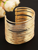 Draht Manschette Armband Gold Breite Armreif