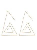 Dreieck Hoop Ohrringe Gold Spiral Ohrringe Anweisung Ohrringe