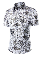 Drucken Sie-Shirt Multicolor schicke Kurzarm-Shirt aus Baumwolle für Männer