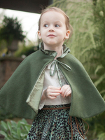 Dunkelgrüne Weihnachten Ponchos Polyester Faser Umhang Uniform Stoff Kids Holidays Kostüme