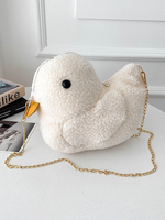 ECRU WHITE Lolita Bag Kurzer Plüsch Polyester Kreuzkörpersack Lolita Zubehör