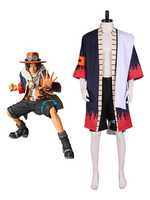 Einteiliges Portgas D Ace Alabasta Cosplay Kostüm Karneval Kostüm