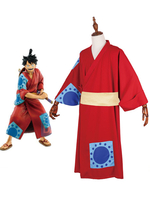 Einteiliges Wano Country Arc Monkey D Ruffy Kimono Cosplay Kostüm