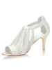 Elegante Hochzeitsschuhe Satin Peep Toe Pfennigabsatz 3;1 "Brautschuhe