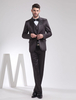 Eleganter Bräutigam Anzug aus Satin in Schwarz