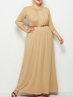 Elegantes Abendkleid in Übergröße Langes Kleid Maxi-Kleid Langärmeliges Hochzeitskleid Abendkleid in Übergröße