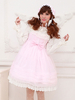 Elegantes Lolita Kleid mit viereckigem Ausschnitt im süßen und hübschen Style und Rüschen