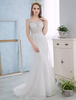 Elfenbein Brautkleider Meerjungfrau Spitze Beach Strand Sommer Brautkleid Friesen ärmellos Open Back Brautkleid mit Zug