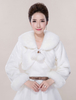Elfenbein Hochzeit Jacke Damen Webpelz Turndown Kragen Langarm Lace Up Hochzeit Schal