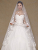 Elfenbein Hochzeit Schleier monistisches Applique Spitze Brautschleier (300cm Länge)
