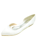 Elfenbein Hochzeit Schuhe 2021 Satin spitzen top Zehe ruthsch Auf Pumps Platt Mutter Schuhe