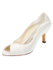 Elfenbein Hochzeit Schuhe Peep High Heel Pumps Brautschuhe Slipper