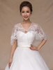 Elfenbein Lace Sheer Semi Trendy Hochzeit Braut Schal