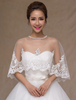 Elfenbein Lace Sheer Semi Trendy Hochzeit Braut Schal