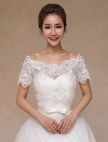 Elfenbein Lace Up Hochzeit Braut Schal für Frauen