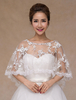 Elfenbein schiere Lace Hochzeit Braut Schal für Frauen