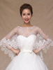 Elfenbein Semi Sheer Lace Hochzeit Schal für Frauen