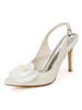 ElfenbeinHochzeitsschuhe Spitzenblumen Spitzzehen Stiletto Fersen Brautschuhe