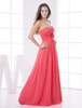 Etui-Brautjungfernkleid aus Chiffon in Rot