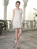 Etui-Brautkleid in Elfenbeinfarbe Milanoo