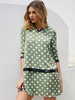Etuikleider Halbarm Polka Dot V-Ausschnitt Übergroße Avocado Green Short Tube Kleid Sommerkleid