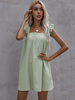 Etuikleider Mintgrün Square Neck Rüschen Polyester Oversized Schlauchkleid