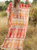 Etuikleider Pink V-Ausschnitt Chiffon Modern Geometric Woman Tube Dress