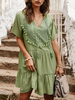 Etuikleider Quaste Kurzarm Boho Tunika Kleid