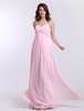 Fabelhaftes A-Linie Brautjungfernkleid Chiffon mit Herz-Ausschnitt und Falten in Rosa Milanoo
