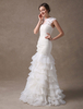 Fabelhaftes Mermaid-Brautkleid mit Illusion-Ausschnitt Milanoo