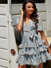 Falling For Blue Blumendruck Minikleid