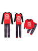Familie Weihnachten Pyjamas Baumwollmischung Plaid Weihnachtsmuster Rot Set