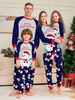 Familie Weihnachten Pyjamas Schneemann Blau Grau Rot Hässlicher Pullover