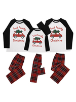 Familien-Weihnachtspyjama-Outfit Polyester-Strick-Weihnachtshosen-Oberteil 2-teiliges Set