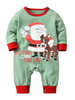 Familien Weihnachtspyjamas Baby Weihnachtsmann gedruckt Overall Faschingskostüme