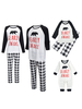 Familien Weihnachtspyjamas Erwachsene Baumwollmischung Plaid Weihnachtsmuster Top Hosen Set
