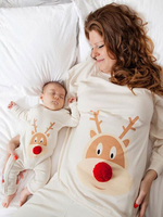 Familien Weihnachtspyjamas für Baby weiß Overall Unisex Faschingskostüme