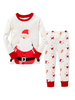 Familien Weihnachtspyjamas Kinder Weiße Weihnachtsmannhose und Top-Set Faschingskostüme