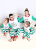 Familien Weihnachtspyjamas Vater Green Striped 2 Stück Faschingskostüme