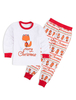 Familien Weihnachtspyjamas Vater White Fox Print 2 Stück Set Faschingskostüme