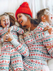 Familien Weihnachtspyjamas Weihnachtsdruck-2-teiliges Nachtwäscheset