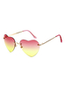 Fantastische Sonnenbrille für Damen mit Herzmuster rahmenlos süß für Damen Herz und Alltag Sonnenbrille