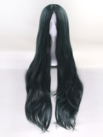 Fasching 2021 Cosplay Perücke Hitzebeständigen Faser 2021 Cosplay von Danganronpa in Flaschengrün mit Perücke Spiel Faschingskostüme