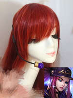 Fasching Akali Cosplay Kopfhörer LOL KDA League Of Legends Cosplay Zubehör Faschingskostüme